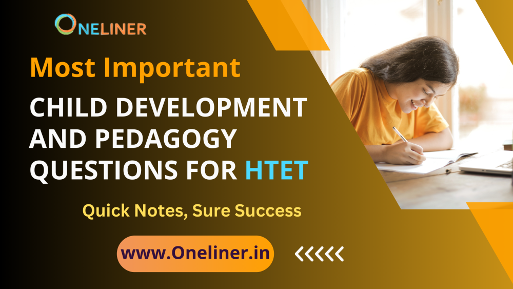 Child Development And Pedagogy Questions For HTET