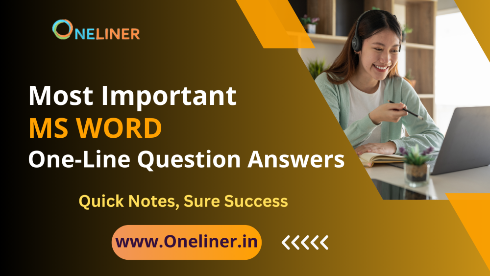 Top 100+ MS Word Short Questions and Answers for Exams